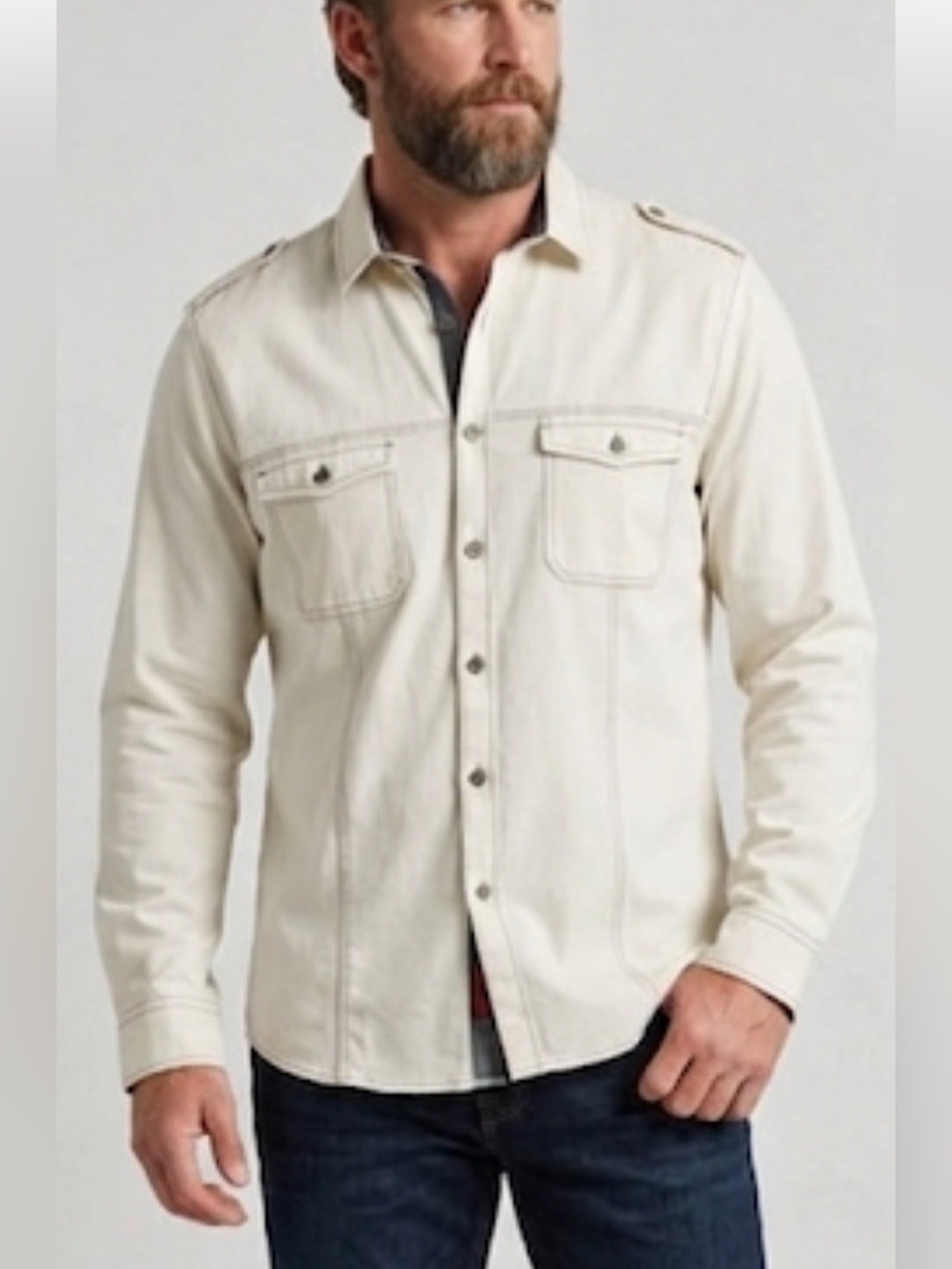 Alfani XL white Lightweight Shirt with Collared Design